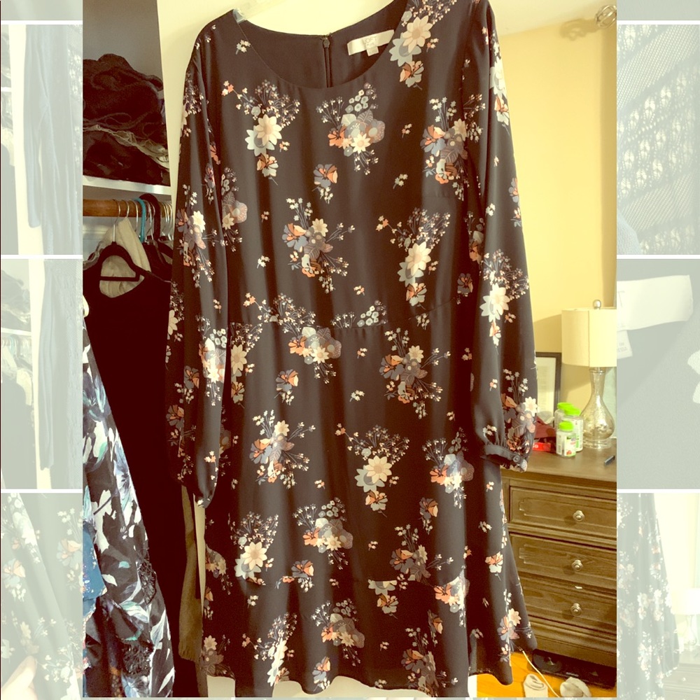 LOFT Plus Size 16 Floral Dress